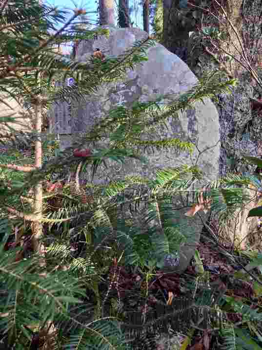 秩父札所二番真福寺近くの石の道しるべ